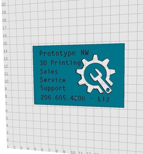 Business Card Prototype for Prototype NW  3D Print 97967