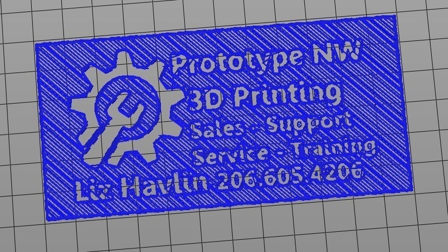 Business Card Prototype for Prototype NW  3D Print 97968