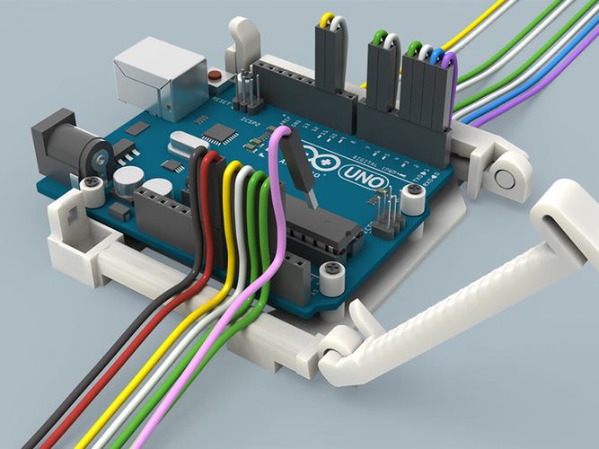 Arduino UNO Compatible Holder 3D Print 98253