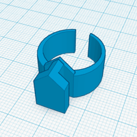 Small Ring with Surface Attachment 3D Printing 98509