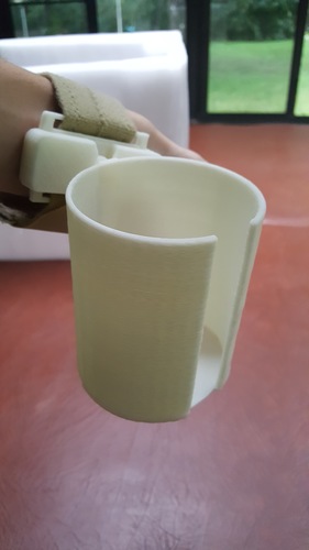 Articulated Wrist Mounted Cup Holder 3D Print 99420