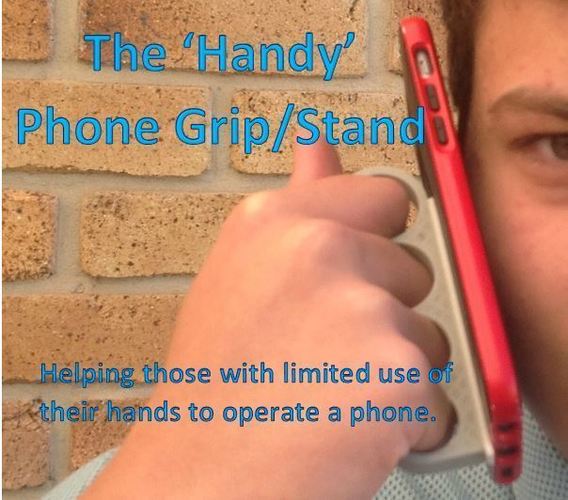 'Handy' Phone Grip/Stand 3D Print 99490