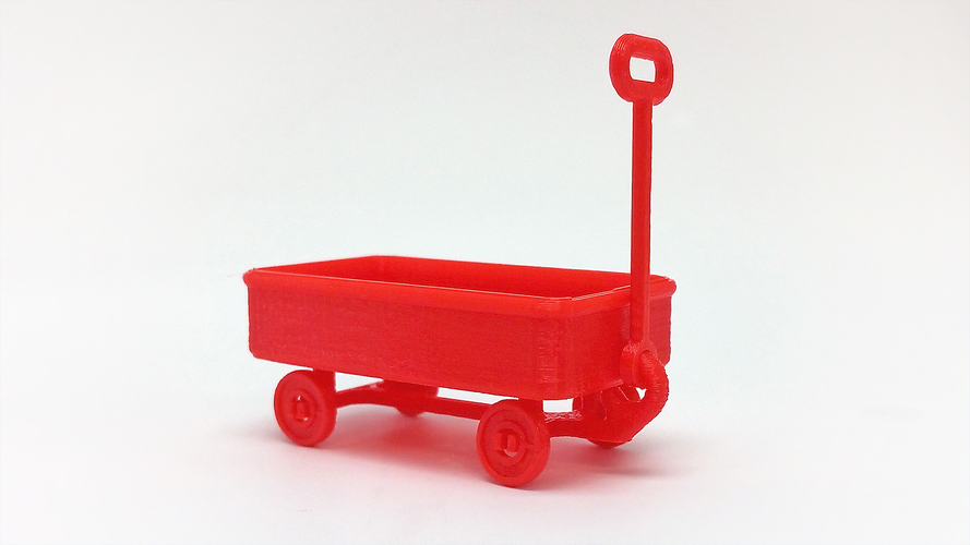 Red Wagon +/- SD card holder 3D Print 99721