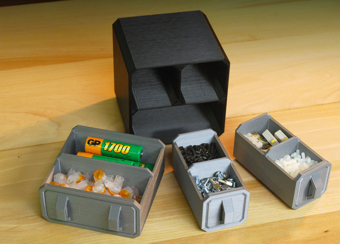 Scifi Small Part Storage Crates 3D Print 10253 Scifi Small Part Storage Crates 3D Print 10253