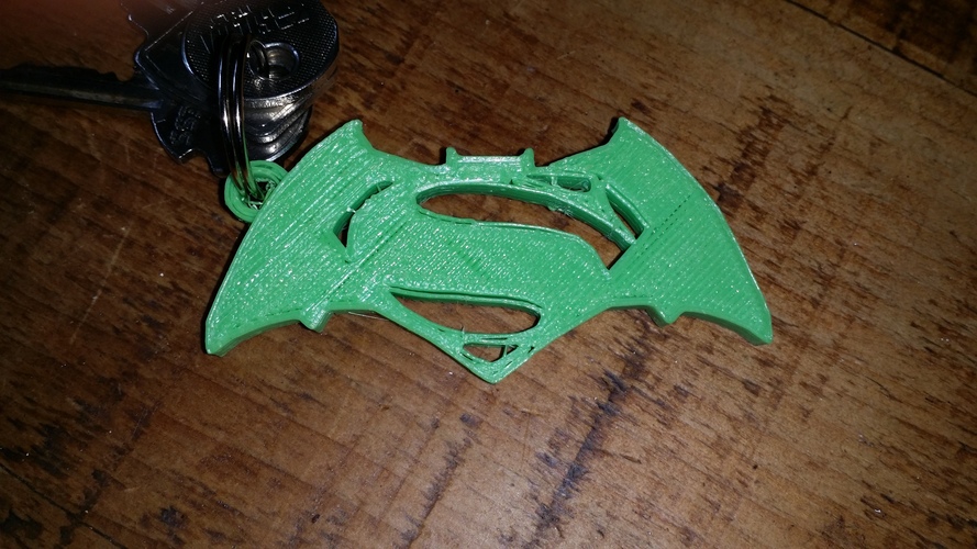 Batman v Superman Key Ring 3D Print 10256 Batman v Superman Key Ring 3D Print 10256