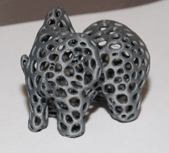 Elephant - Voronoi Style 3D Print 1041 Elephant - Voronoi Style 3D Print 1041