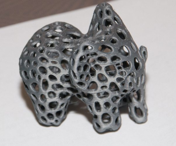 Elephant - Voronoi Style 3D Print 1042 Elephant - Voronoi Style 3D Print 1042