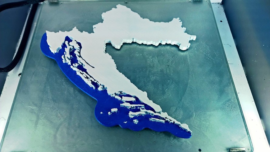map of CROATIA 3D Print 10506 map of CROATIA 3D Print 10506