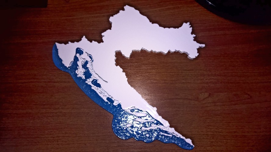 map of CROATIA 3D Print 10507 map of CROATIA 3D Print 10507