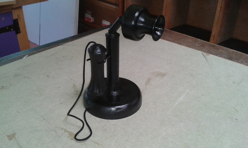 Candlestick Phone 3D Print 10636 Candlestick Phone 3D Print 10636