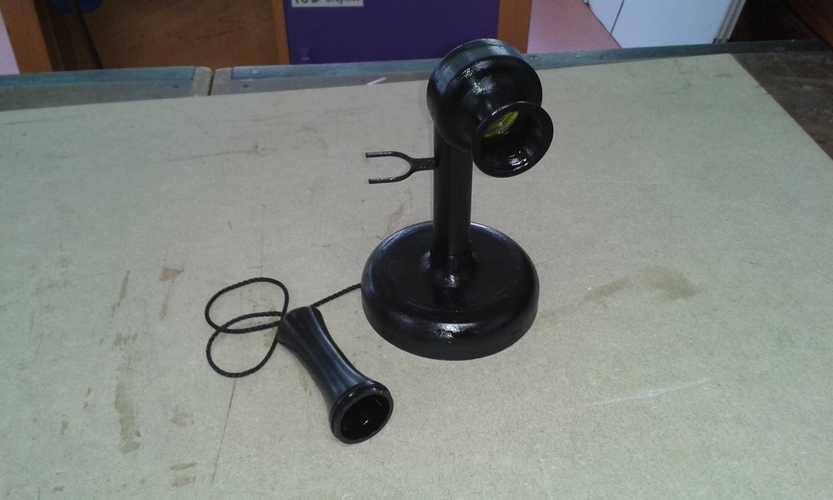 Candlestick Phone 3D Print 10638 Candlestick Phone 3D Print 10638
