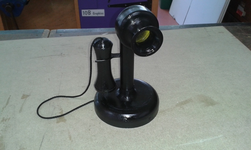 Candlestick Phone 3D Print 10639 Candlestick Phone 3D Print 10639