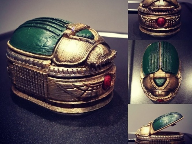 Scarab Beetle Box (with secret lock) 3D Print 10717 Scarab Beetle Box (with secret lock) 3D Print 10717
