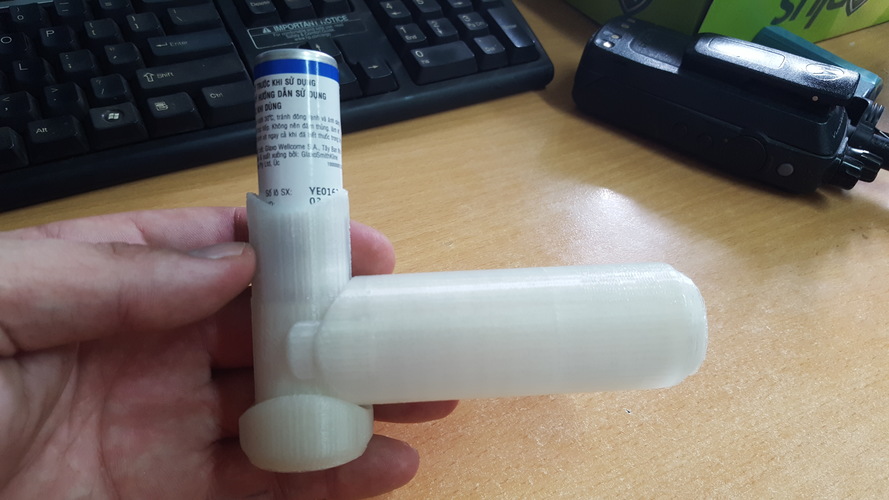 Inhalo - Asthma Inhaler + Spacer 3D Print 10758 Inhalo - Asthma Inhaler + Spacer 3D Print 10758