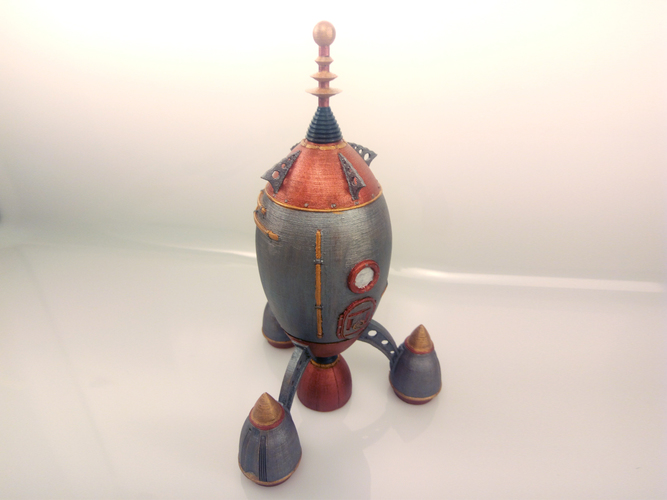 The Steam Rocket 3D Print 10770 The Steam Rocket 3D Print 10770