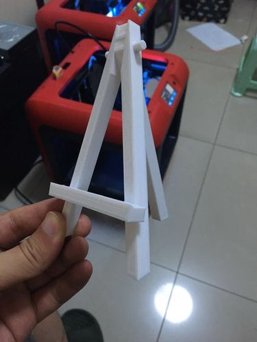 Mini caballete easel - prints in one piece 3D Print 10975 Mini caballete easel - prints in one piece 3D Print 10975