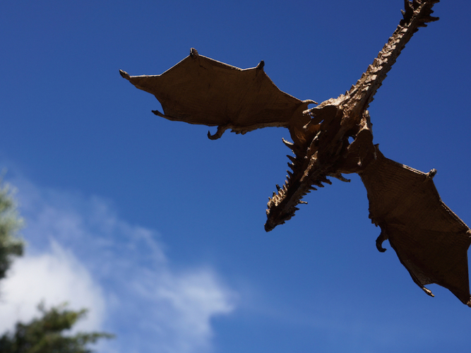 Low-Medium Poly Alduin from Skyrim 3D Print 11012 Low-Medium Poly Alduin from Skyrim 3D Print 11012