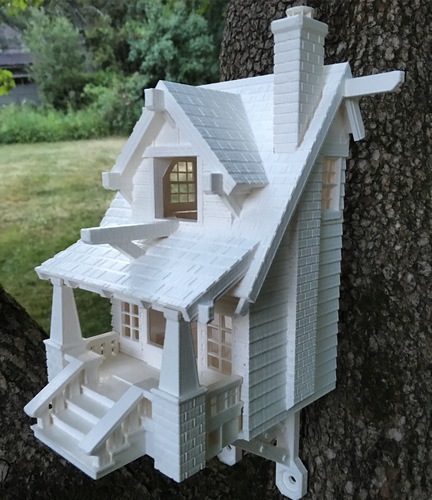 the American Craftsman Bungalow Birdhouse 3D Print 11074 the American Craftsman Bungalow Birdhouse 3D Print 11074