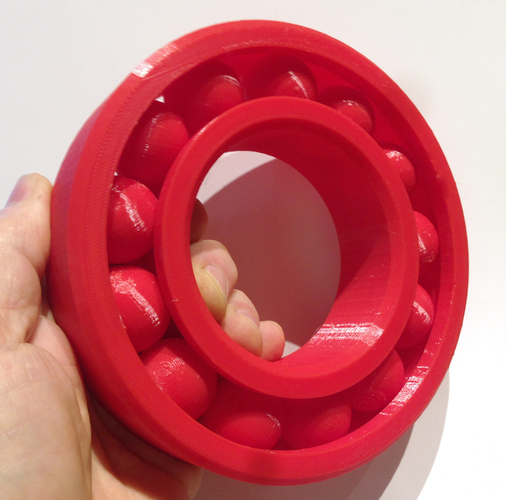 Large "Print-in-place" Ball Bearing (Ø145mm) 3D Print 1112 Large "Print-in-place" Ball Bearing (Ø145mm) 3D Print 1112