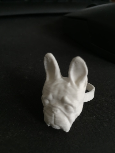 French Buldog - RING (universal 4 ring size) 3D Print 11131 French Buldog - RING (universal 4 ring size) 3D Print 11131