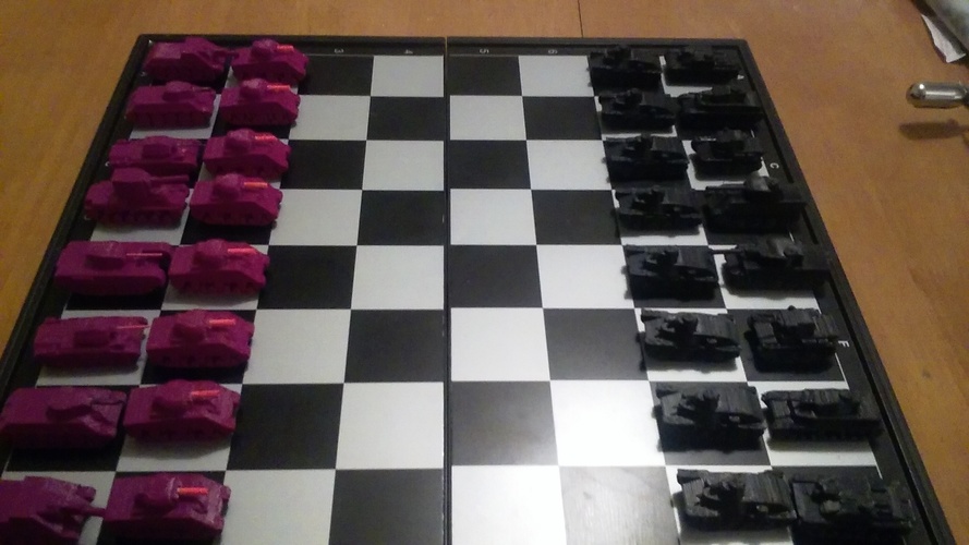 WWII Tank Chess Set 3D Print 11213 WWII Tank Chess Set 3D Print 11213