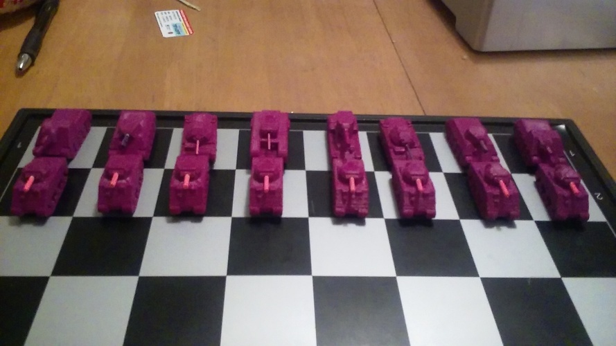 WWII Tank Chess Set 3D Print 11214 WWII Tank Chess Set 3D Print 11214