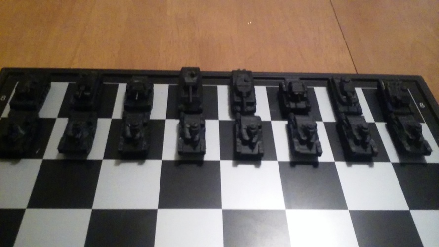 WWII Tank Chess Set 3D Print 11215 WWII Tank Chess Set 3D Print 11215
