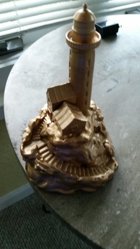 Lighthouse on a rock. 3D Print 11222 Lighthouse on a rock. 3D Print 11222