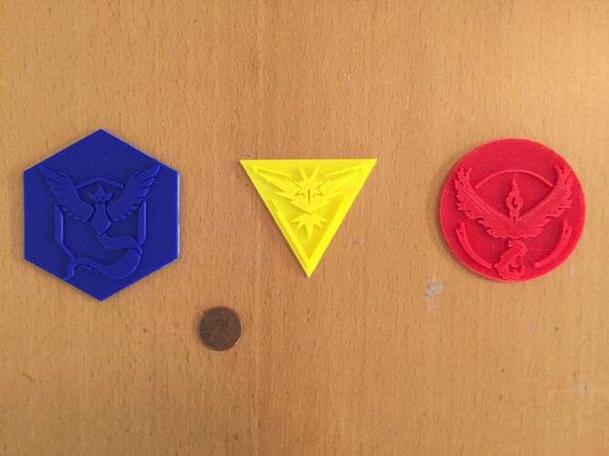Pokemon Go Team Badges and Logos 3D Print 11450 Pokemon Go Team Badges and Logos 3D Print 11450