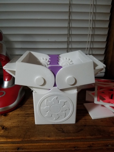 Improved Deck Box with Gears for Magic the Gathering EDH Command 3D Print 11512 Improved Deck Box with Gears for Magic the Gathering EDH Command 3D Print 11512