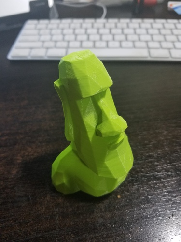 Low Poly Moai 3D Print 11514 Low Poly Moai 3D Print 11514