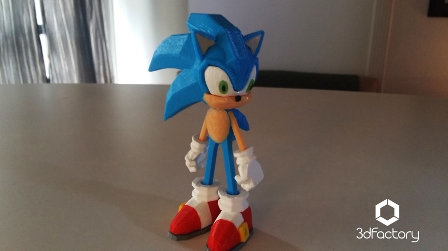 Sonic - 3dPrint - 3dFactory 3dPrintable ZERO Support 3D Print 11556 Sonic - 3dPrint - 3dFactory 3dPrintable ZERO Support 3D Print 11556