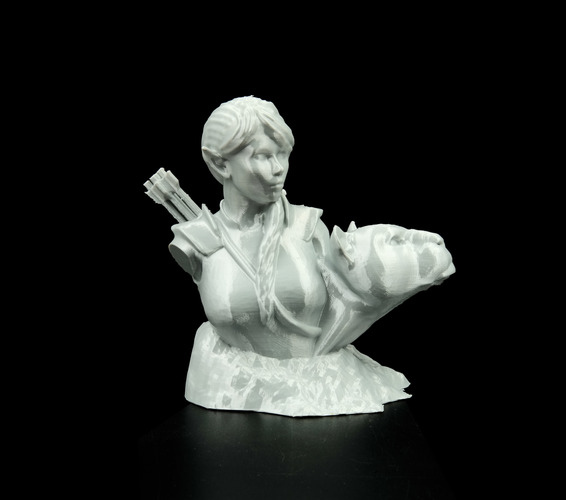 Bust - The Huntress v1.2 3D Print 11681 Bust - The Huntress v1.2 3D Print 11681