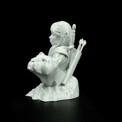 Bust - The Huntress v1.2 3D Print 11682 Bust - The Huntress v1.2 3D Print 11682