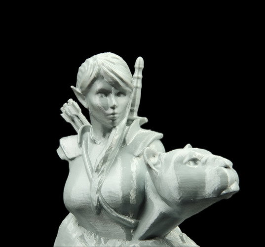 Bust - The Huntress v1.2 3D Print 11684 Bust - The Huntress v1.2 3D Print 11684