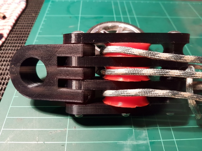 High Strength Paracord Block and Tackle Pulley 3D Print 11801 High Strength Paracord Block and Tackle Pulley 3D Print 11801