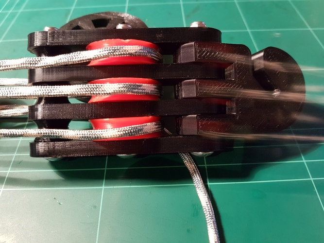High Strength Paracord Block and Tackle Pulley 3D Print 11802 High Strength Paracord Block and Tackle Pulley 3D Print 11802
