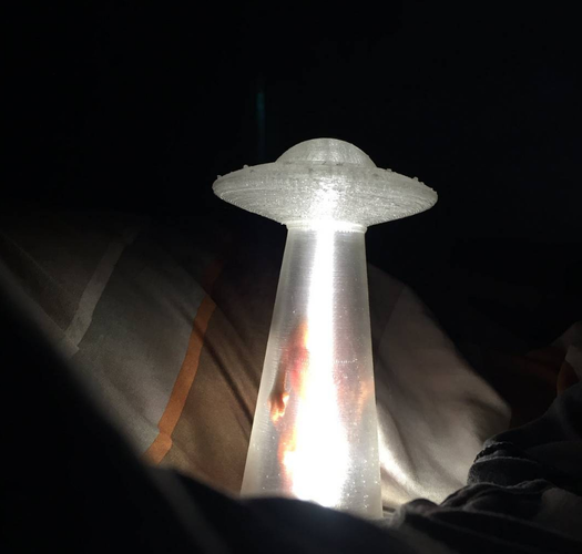 UFO and Abduction beam (night light/lamp) 3D Print 12109 UFO and Abduction beam (night light/lamp) 3D Print 12109