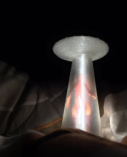 UFO and Abduction beam (night light/lamp) 3D Print 12110 UFO and Abduction beam (night light/lamp) 3D Print 12110