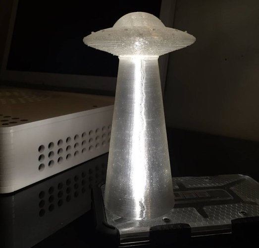 UFO and Abduction beam (night light/lamp) 3D Print 12111 UFO and Abduction beam (night light/lamp) 3D Print 12111
