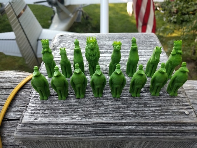 Complete Animal Chess 3D Print 12113 Complete Animal Chess 3D Print 12113