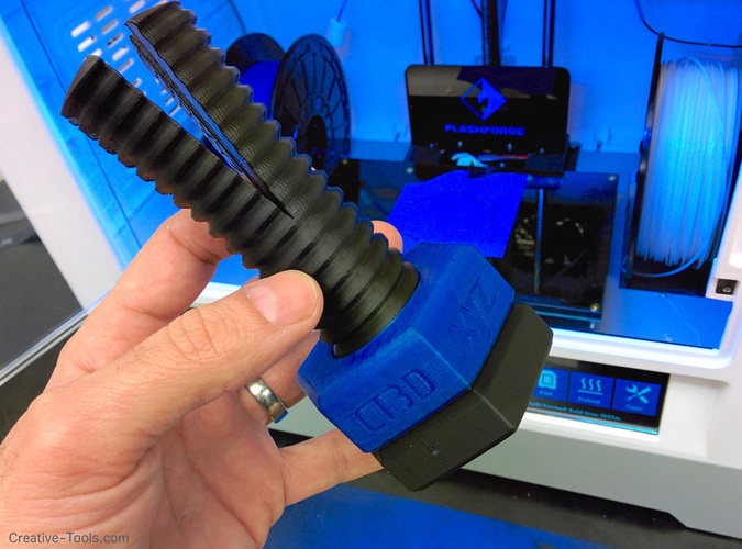 Impossible 3D-printed bolt and nut 3D Print 1212 Impossible 3D-printed bolt and nut 3D Print 1212