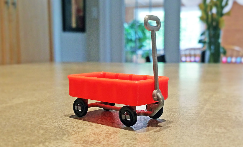 Red Wagon +/- SD card holder 3D Print 12252 Red Wagon +/- SD card holder 3D Print 12252