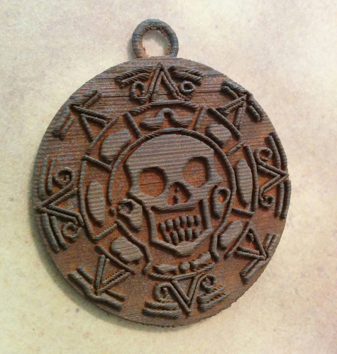 Pirates of the Caribbean Coin - 1 piece (For metal printing serv 3D Print 12368 Pirates of the Caribbean Coin - 1 piece (For metal printing serv 3D Print 12368