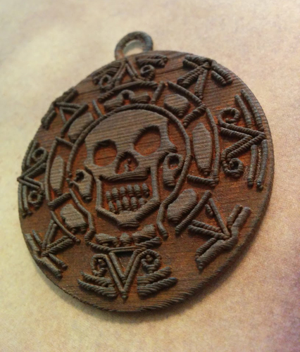 Pirates of the Caribbean Coin - 1 piece (For metal printing serv 3D Print 12370 Pirates of the Caribbean Coin - 1 piece (For metal printing serv 3D Print 12370
