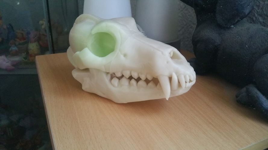 Boneheads S1: Wolf Skull w/ Jaw - 3DKitbash.com 3D Print 12401 Boneheads S1: Wolf Skull w/ Jaw - 3DKitbash.com 3D Print 12401
