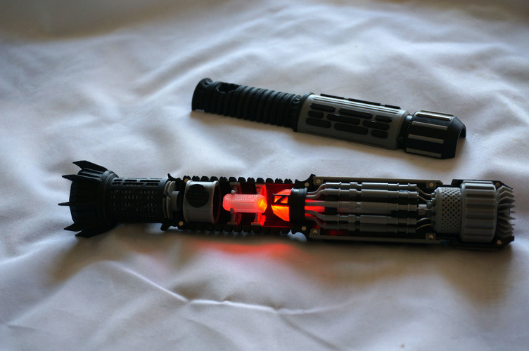 Custom Cutaway Saber Hilt 3D Print 12603 Custom Cutaway Saber Hilt 3D Print 12603