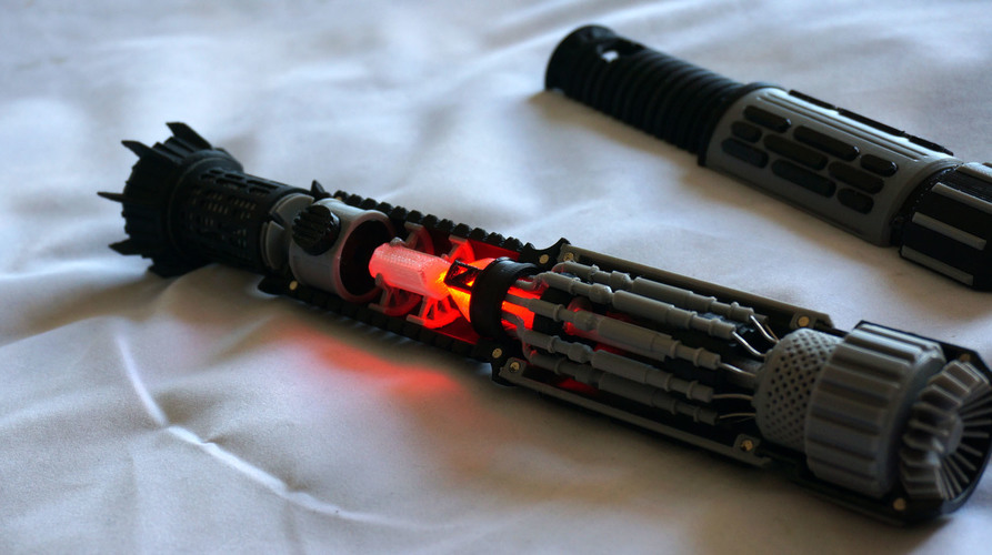 Custom Cutaway Saber Hilt 3D Print 12604 Custom Cutaway Saber Hilt 3D Print 12604