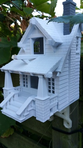 the American Craftsman Bungalow Birdhouse 3D Print 12632 the American Craftsman Bungalow Birdhouse 3D Print 12632