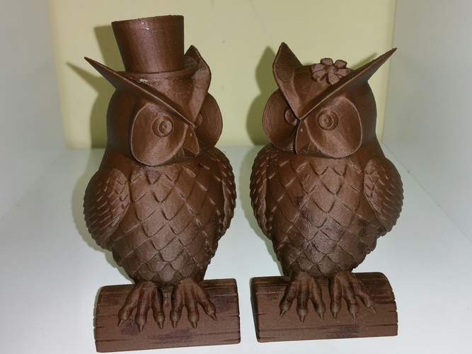 His_and_Her_Owls 3D Print 12967 His_and_Her_Owls 3D Print 12967